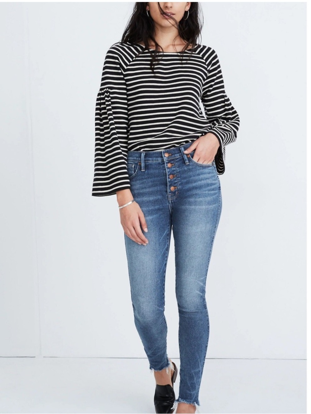 Madewell  10" High-Rise 26 Skinny Jeans Button-Front Edition